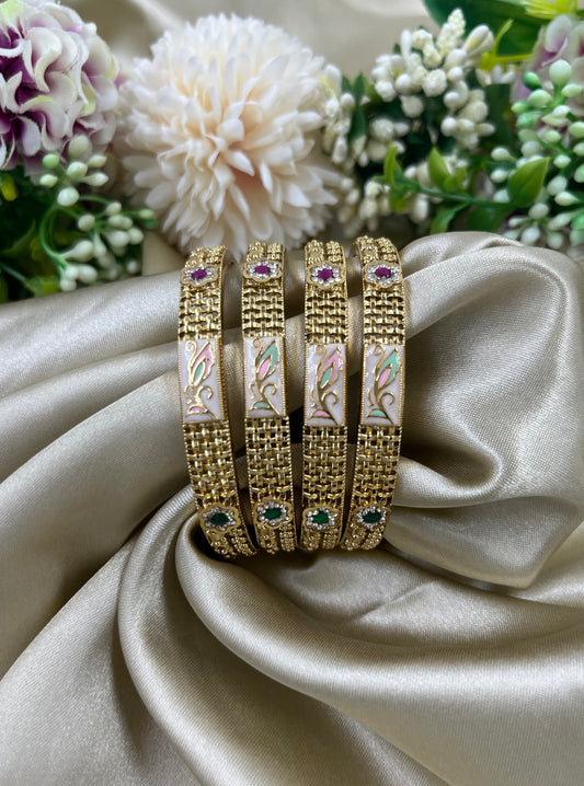 Bespoke Rajwadi Four Pic Pearl Bangles
