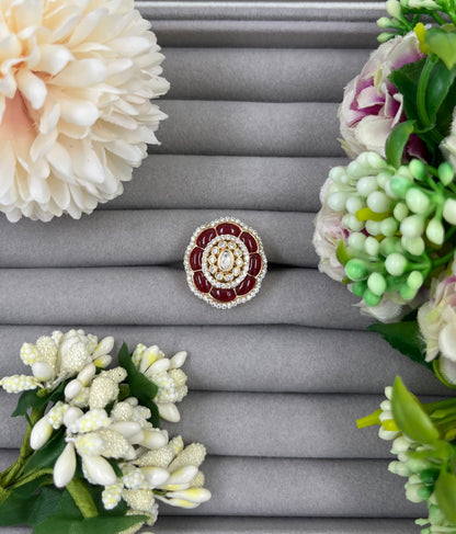 Zevira Moissanite Kundan Ring