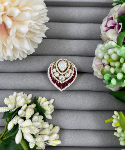 Nayra Moissanite Kundan Ring