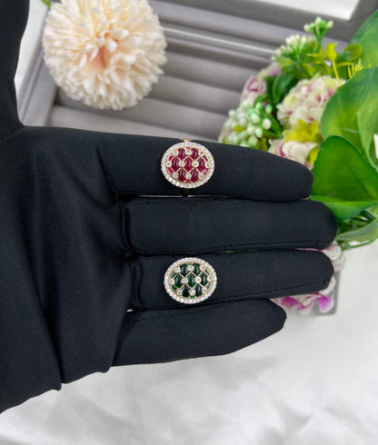 Veluri Moissanite Kundan Ring