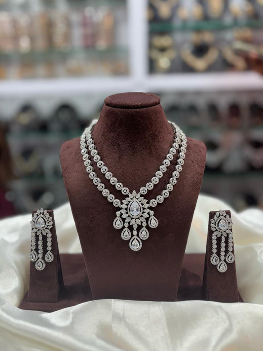 Diva Floral Drop Necklace Set