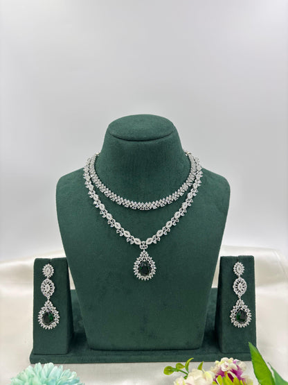 Kritika Sparkling Diamond CZ Necklace Set