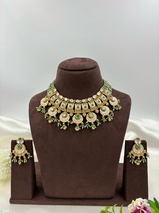 Sitara Premium Antique Gold Necklace Set