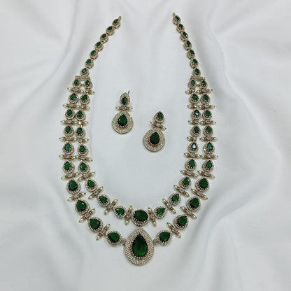 Victorian Double Layer Long Necklace Set