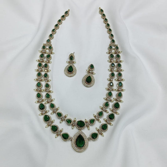 Victorian Double Layer Long Necklace Set
