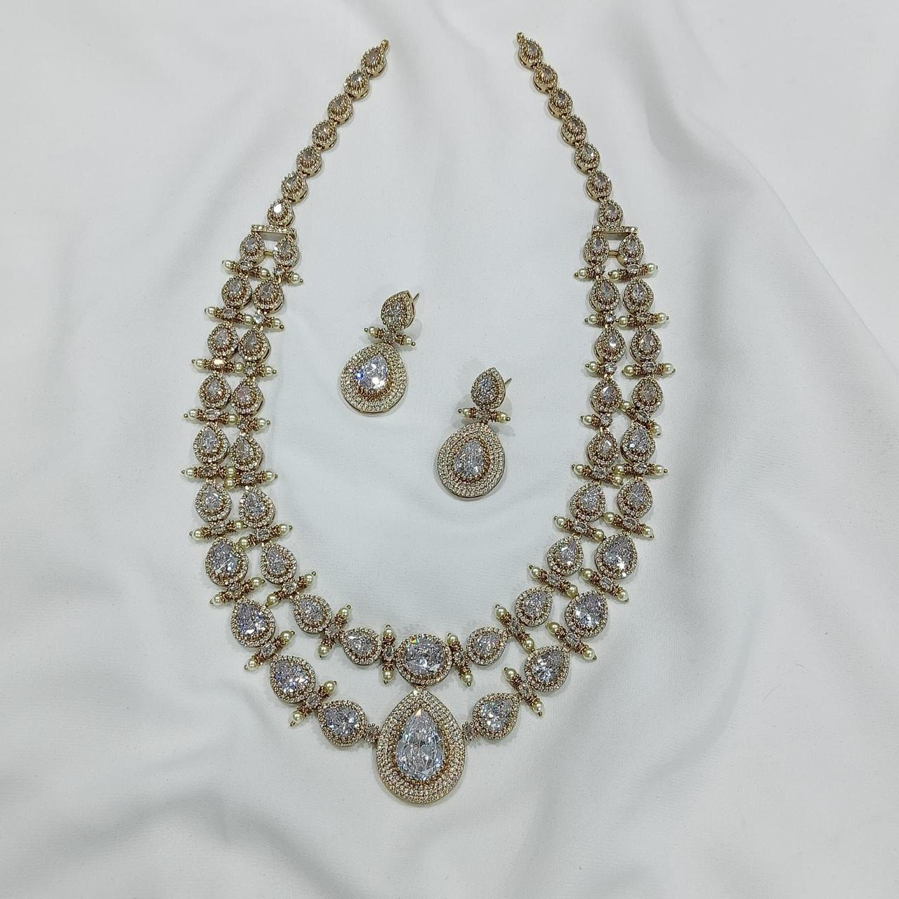 Victorian Double Layer Long Necklace Set