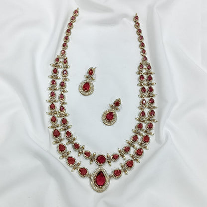 Victorian Double Layer Long Necklace Set