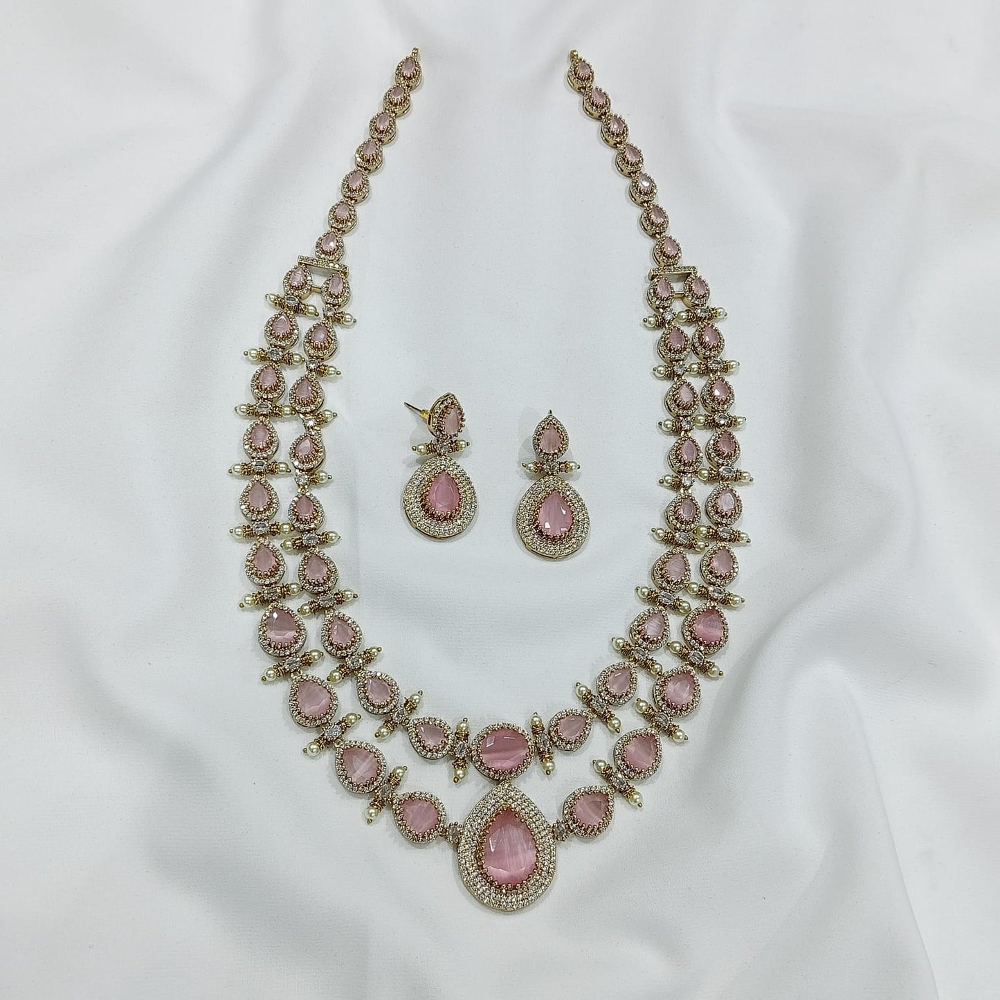 Victorian Double Layer Long Necklace Set