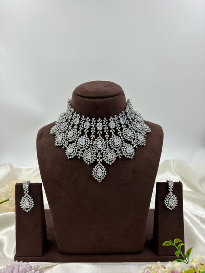 Esha CZ Choker Necklace Set