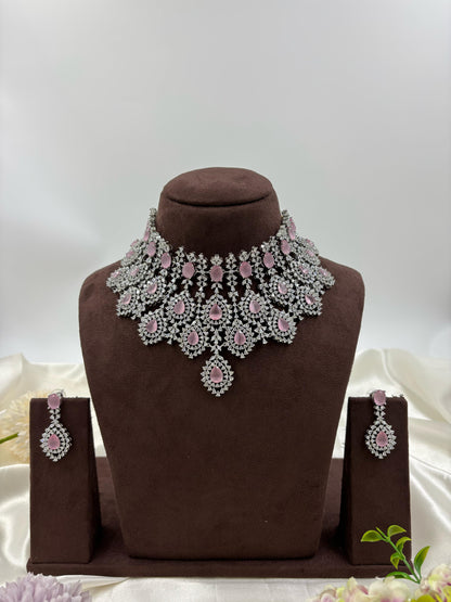 Esha CZ Choker Necklace Set