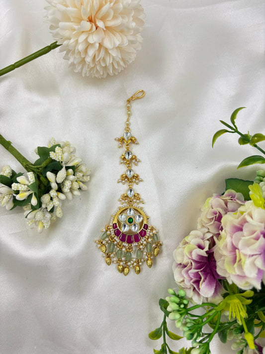 Ranjitha Premium Pachi Kundan Tika