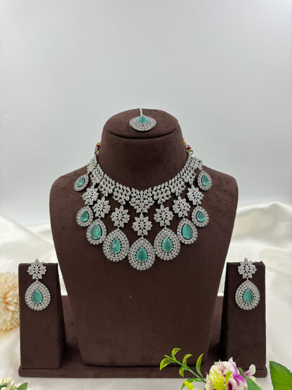 American Floral Drop Necklace Set (Small)