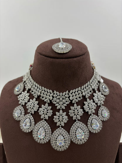 American Floral Drop Necklace Set (Small)