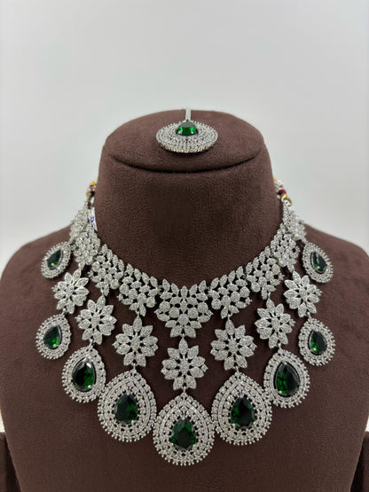 American Floral Drop Necklace Set (Small)