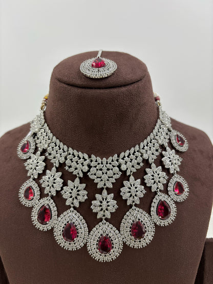 American Floral Drop Necklace Set (Small)