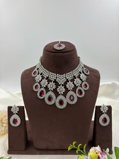 American Floral Drop Necklace Set (Small)