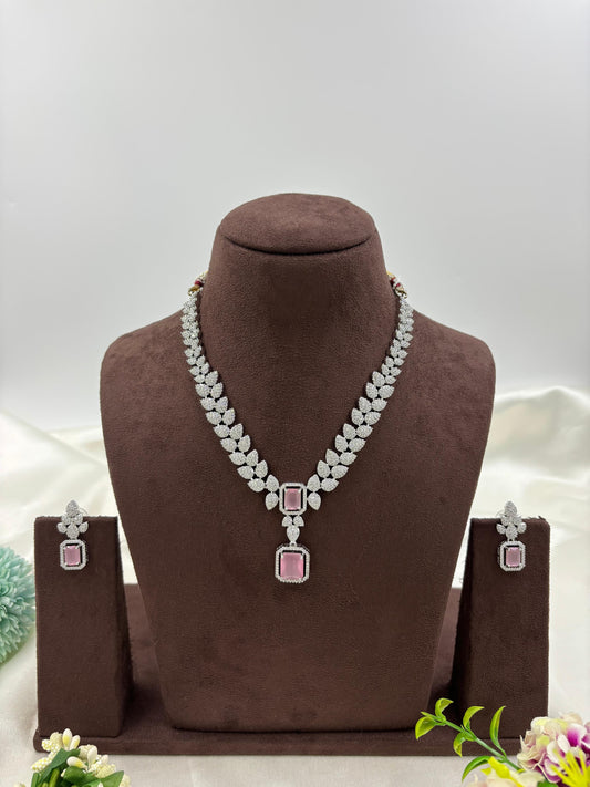 Qia CZ Drop American Necklace Set