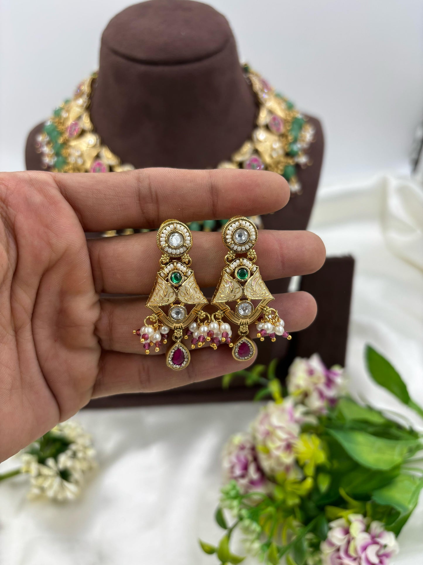 Mamta Antique Gold Choker Necklace Set
