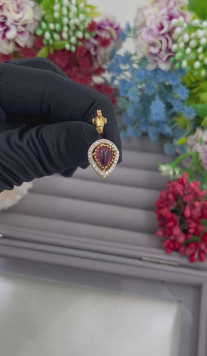 The Royal Peackok Adjustable Kundan Finger Ring.