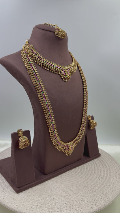 Lavanya South Temple Combo Necklace Set