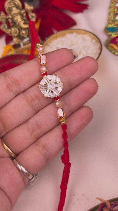 Luxe Flower Spinner Rakhi