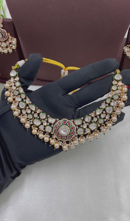 Brinda Moissanite Premium Necklace