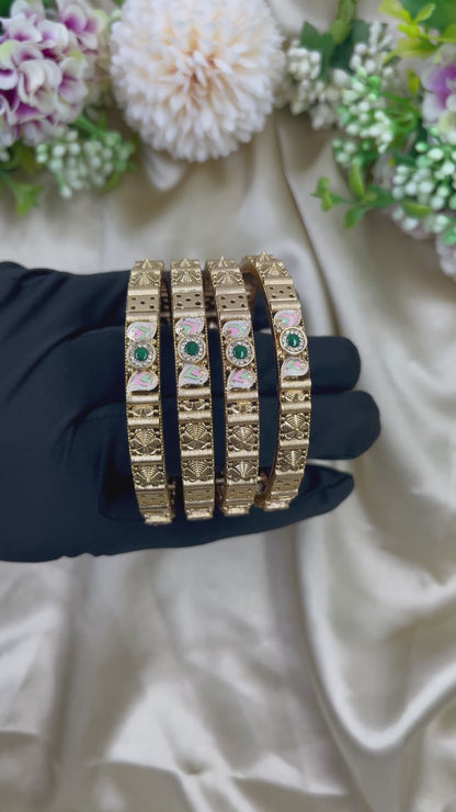 Harmony Rajwadi Four Pic Pearl Bangles