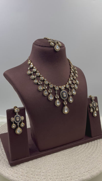 Velina Moissanite Kundan Necklace