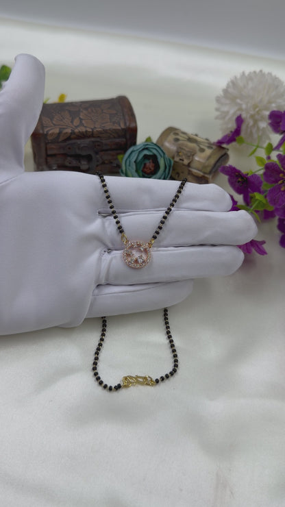 Moon and Star Rose Gold Mangalsutra