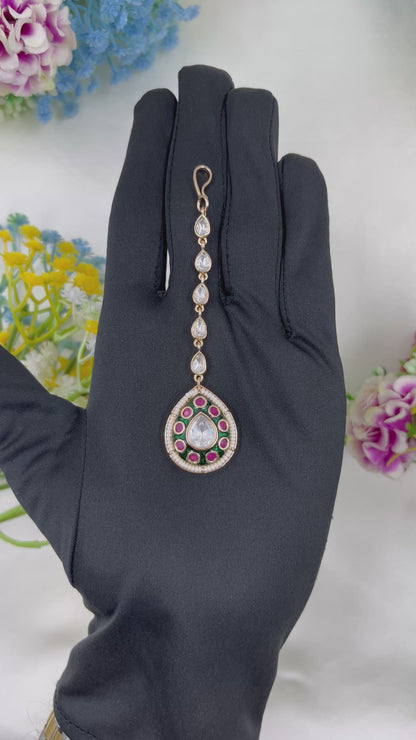 Yamini Moissanite Mang Tika
