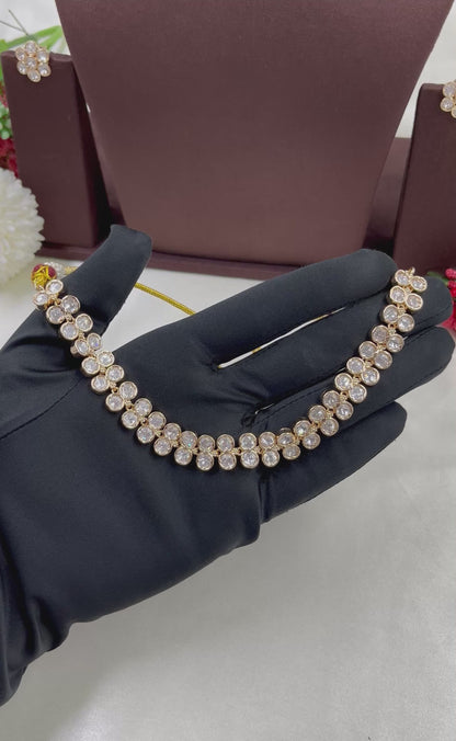 Aanya Moissanite Kundan Necklace Set