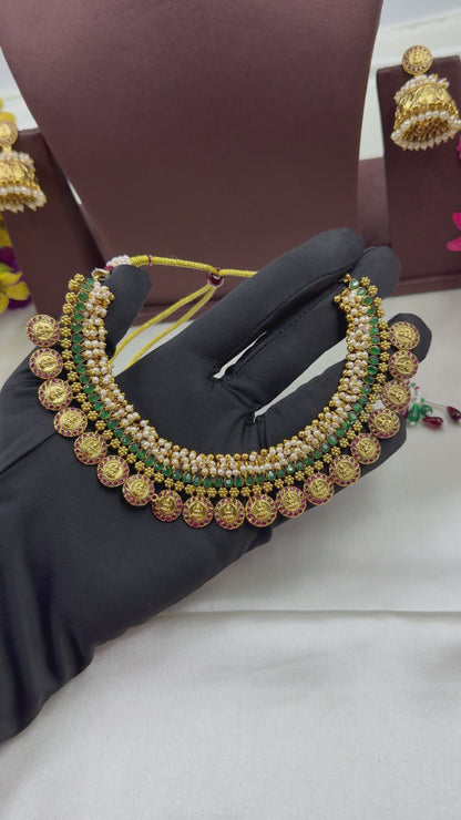 Lakshmi South Temple Traditional Necklace Set