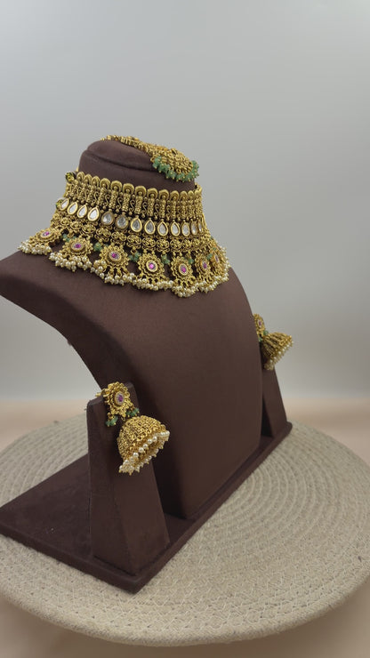 Kalpita Heritage Chorski Choker Necklace Set