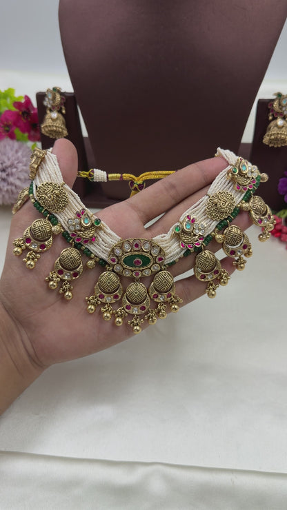 Kavya Heritage Chorski Necklace Set