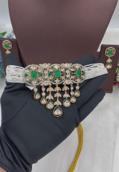 Droplet Moissanite Choker Necklace