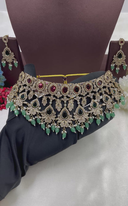 Rashmika Victorian Choker Necklace Set