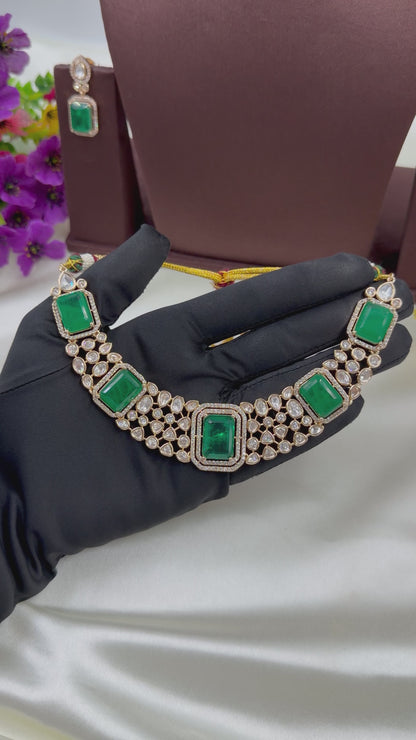 Disha Moissanite Premium Necklace