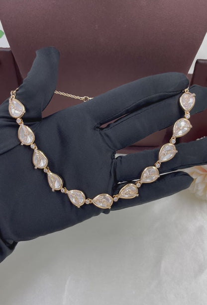 Deli Premium Moissanite Kundan Necklace