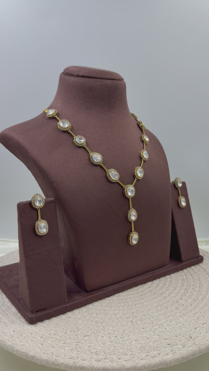 Meghana Victorian Delicate Drop Necklace
