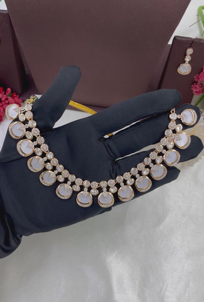 Sirsa Premium Moissanite Kundan Necklace