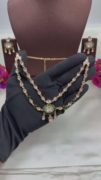 Ruhi Moissanite Double Layering Necklace