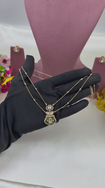 Shivani Moissanite Chain Pendant