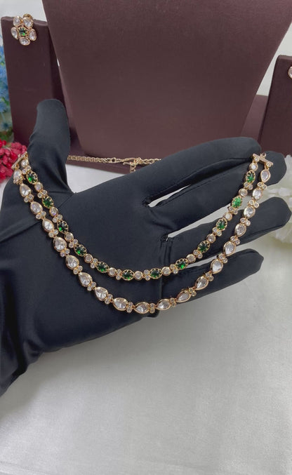 Madhavi Moissanite Delicate Necklace