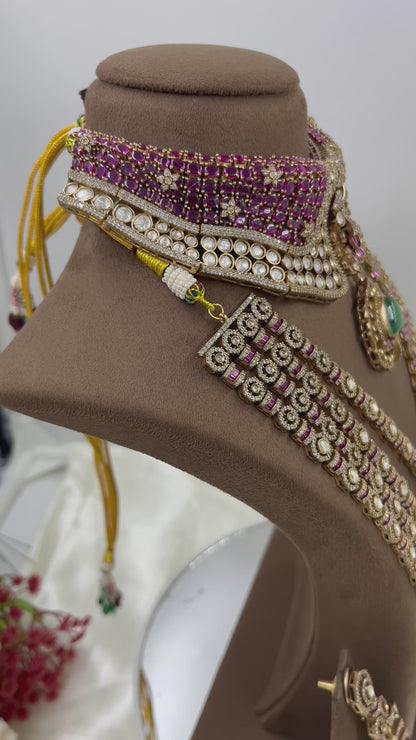 Nayab Real Moissanite Kundan Necklace
