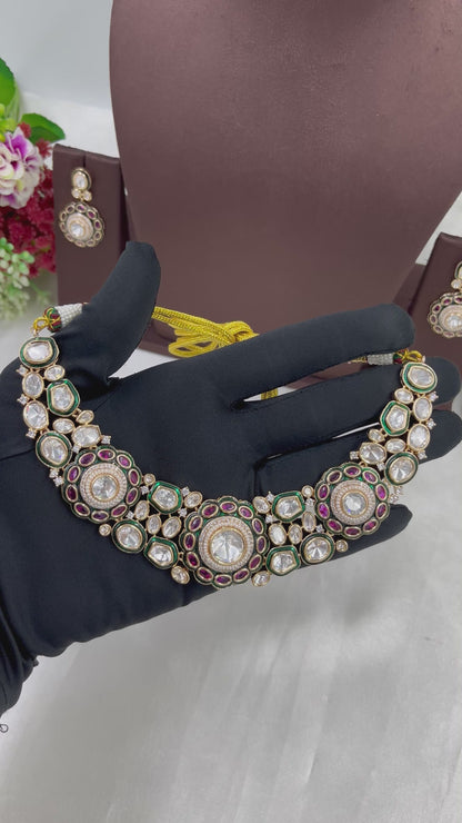 Sapphire Royal Multi Moissanite Necklace