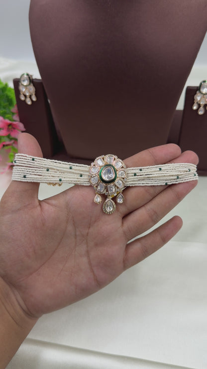 Priya Moissanite Choker Necklace Set