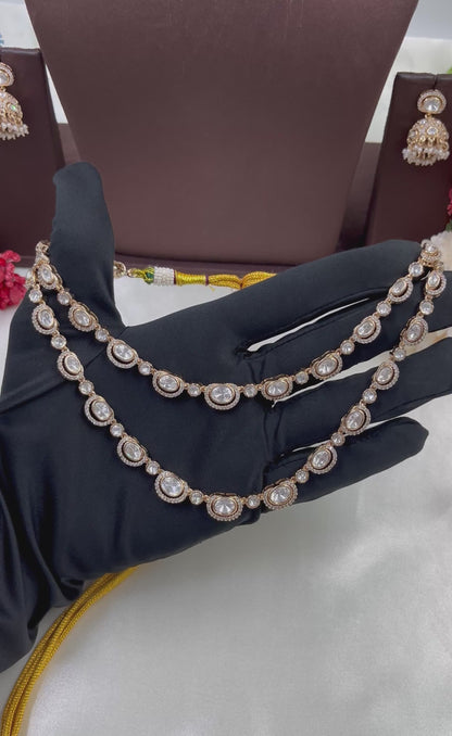 Hiya Dual laring Moissanite Necklace