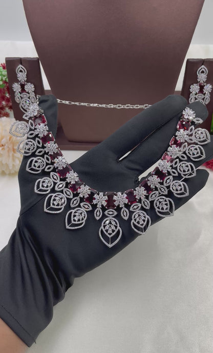 Hamsa American Diamond Necklace