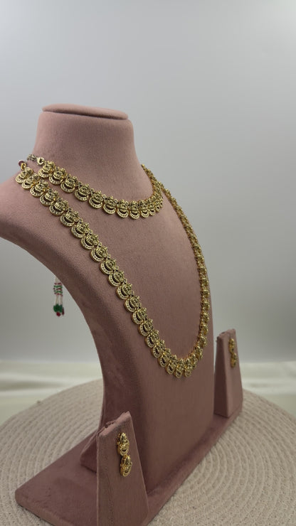 Sakshma South Temple Combo Necklace Set