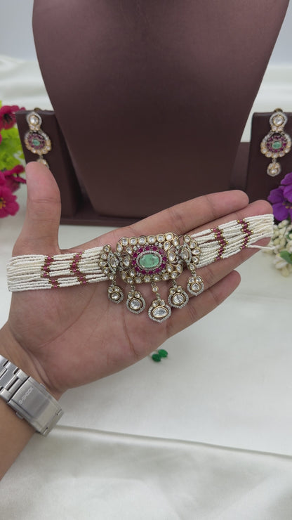 Vaishnavi Victorian Choker Necklace Set